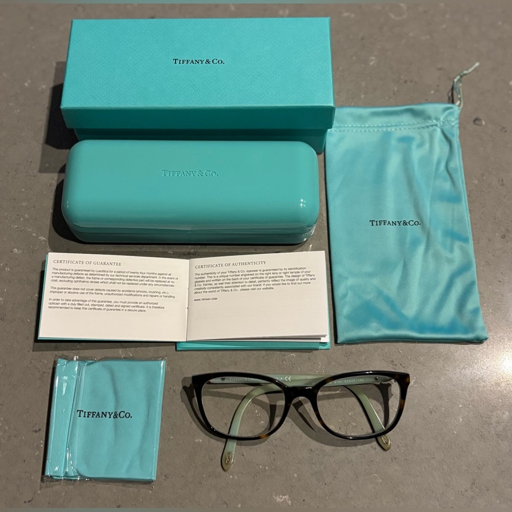 Tiffany TF2109HB 8134 51 Havana on Tiffany Blue Prescription Eyeglasses